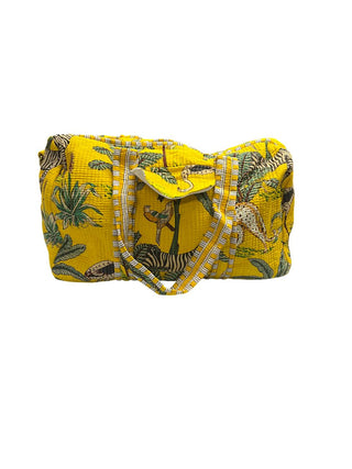 Golden Safari Cotton Quilted Duffle Bag