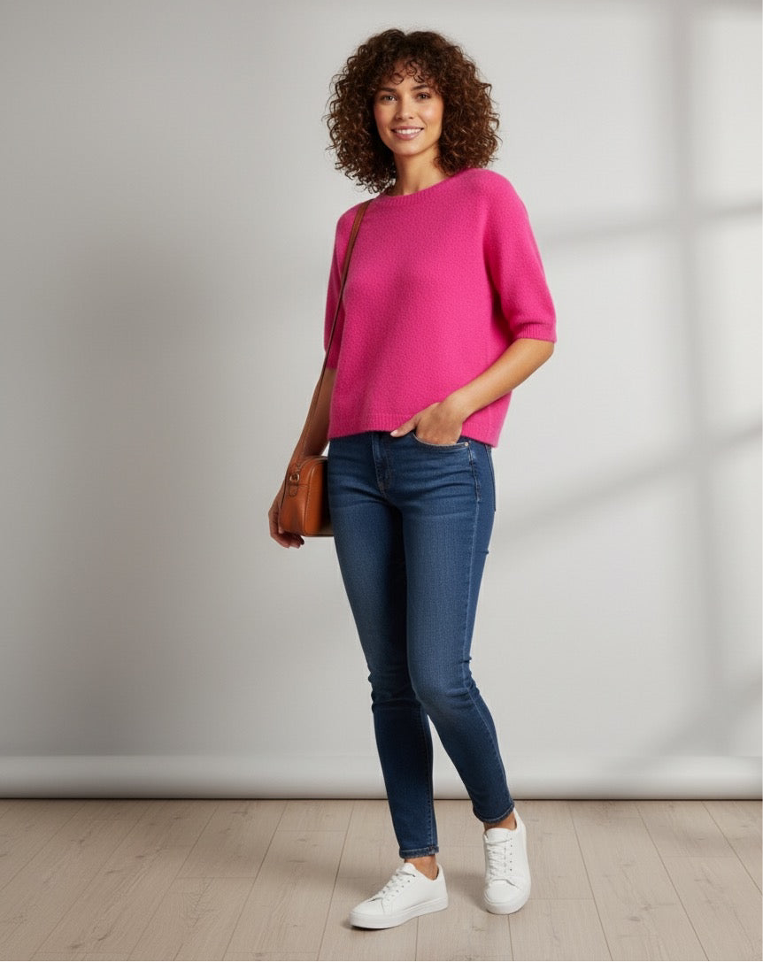 The Aurora Alpaca Blend Pink Sweater