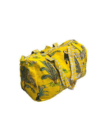 Golden Safari Cotton Quilted Duffle Bag