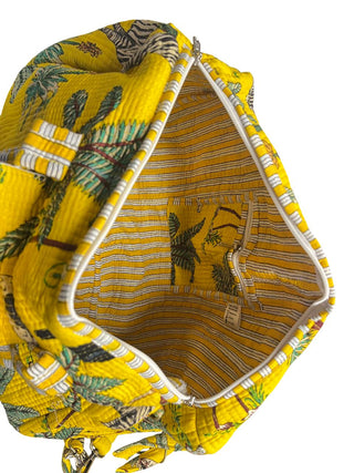 Golden Safari Cotton Quilted Duffle Bag