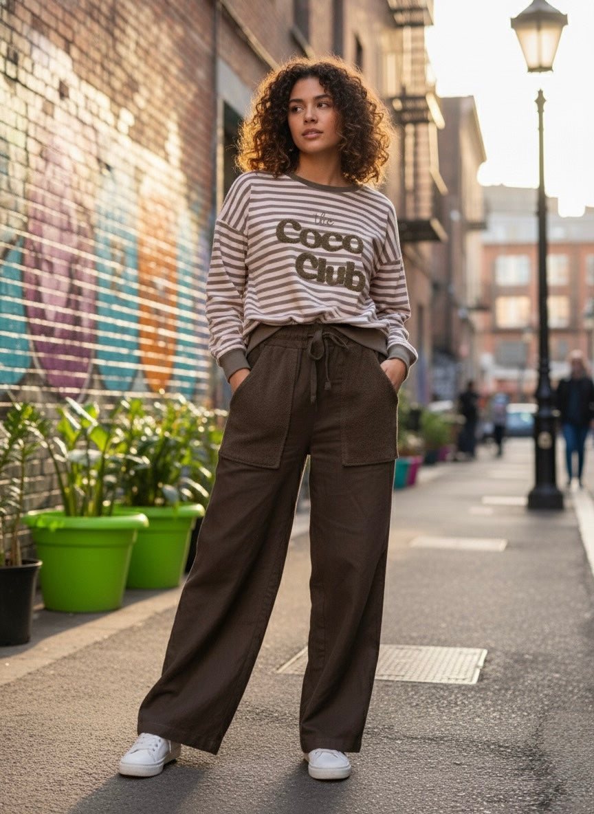 Terry Panel Pants