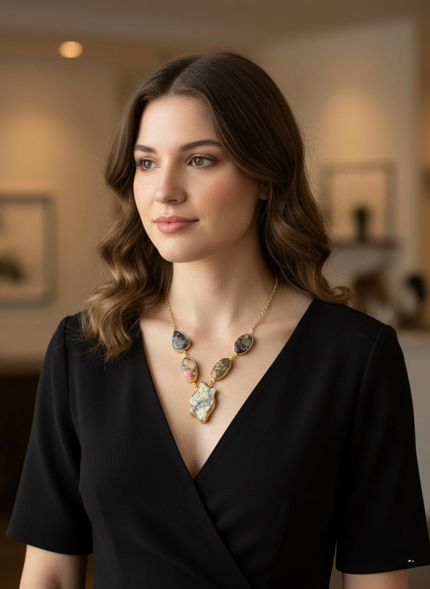 Terra Mosaic Statement Necklace