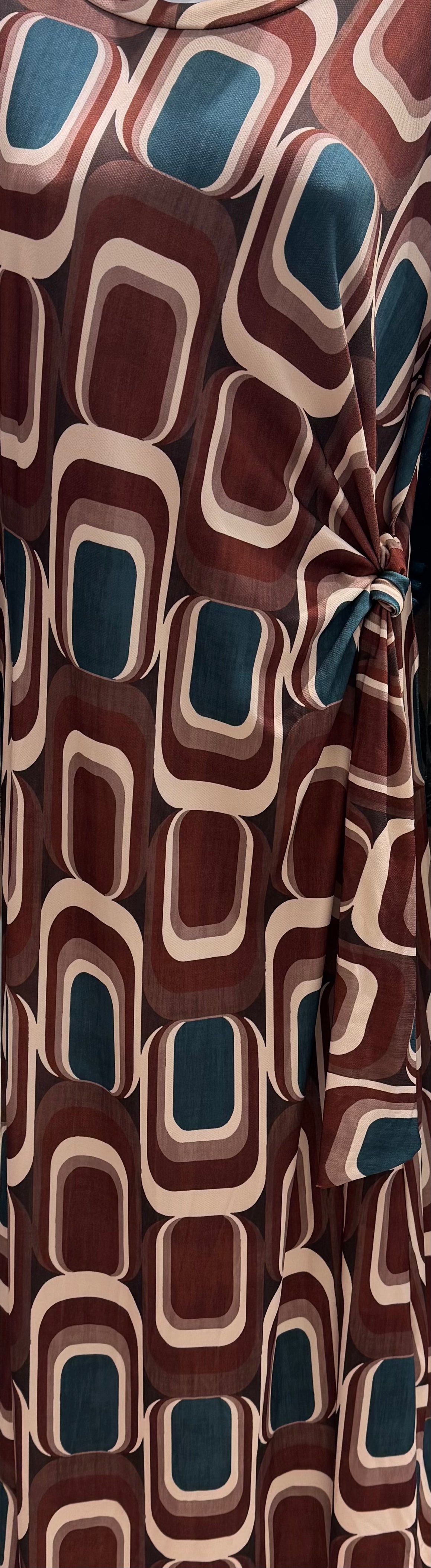 The Verona Geometric Side-Tie Dress