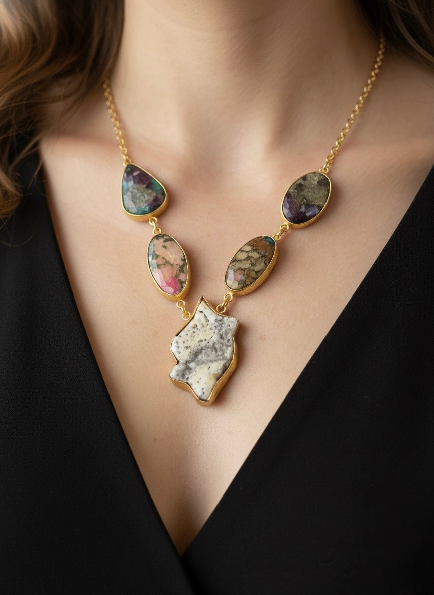 Terra Mosaic Statement Necklace
