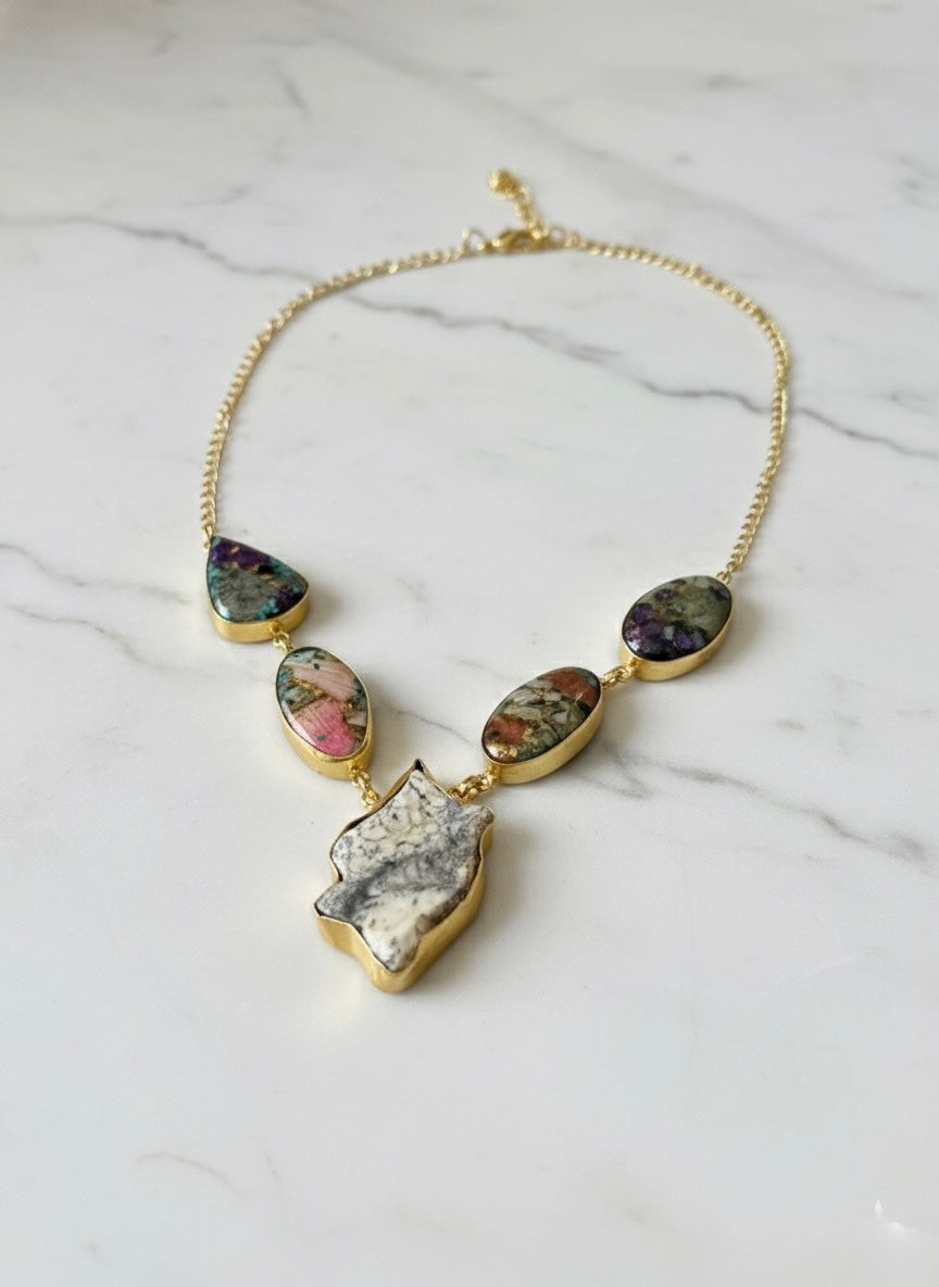 Terra Mosaic Statement Necklace