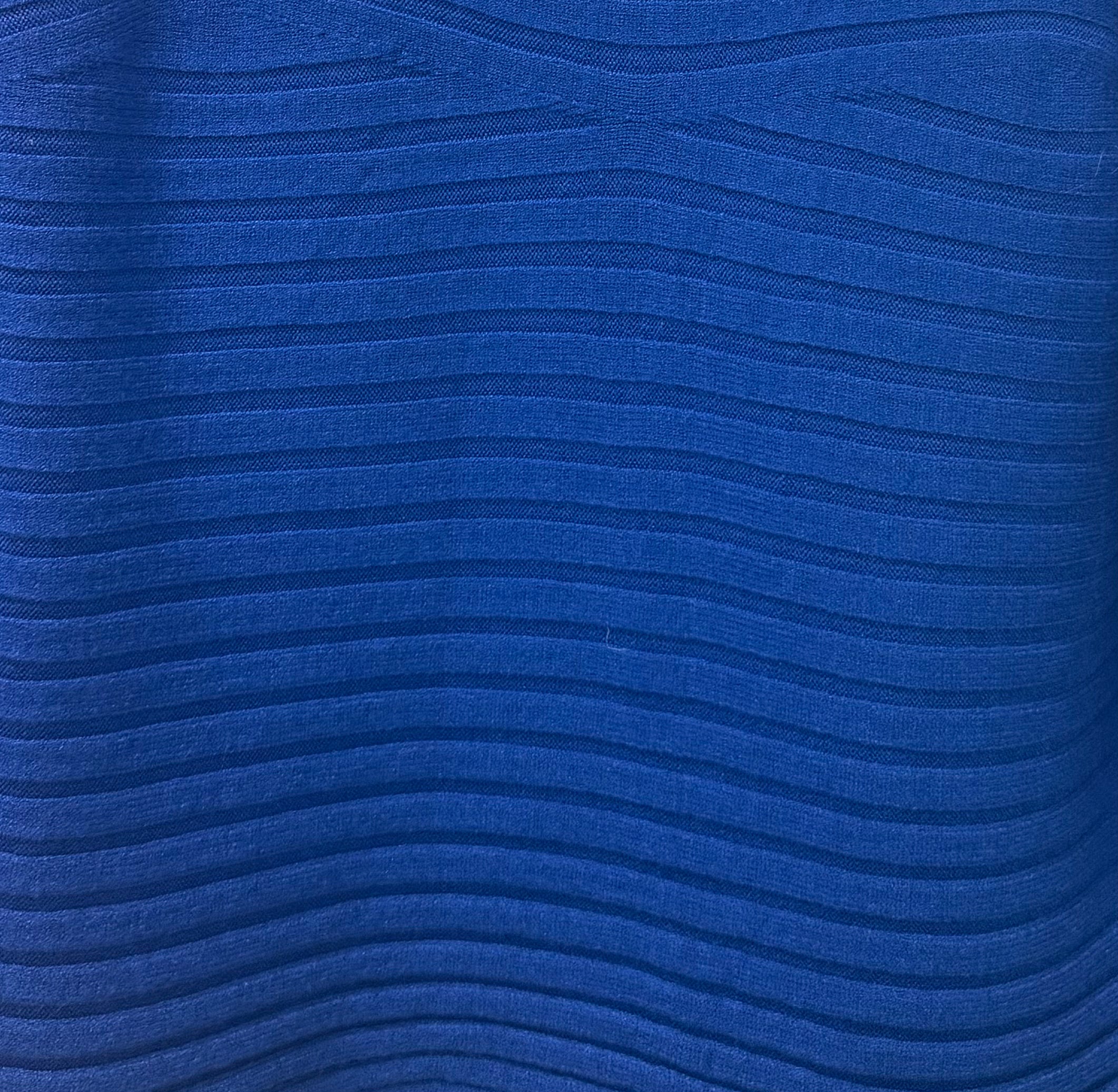 The Autumn Ribbed Royal Blue Knit Sweater