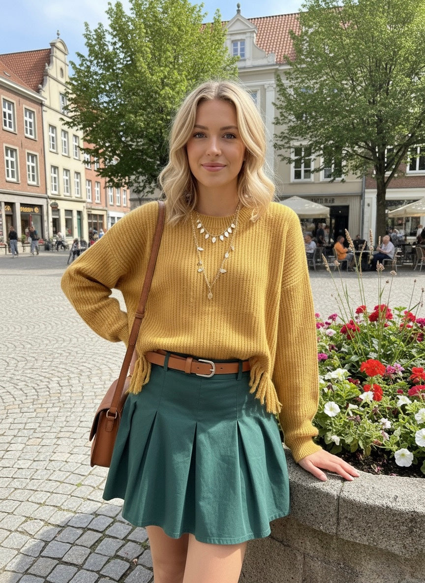 Golden Hour Fringe Sweater