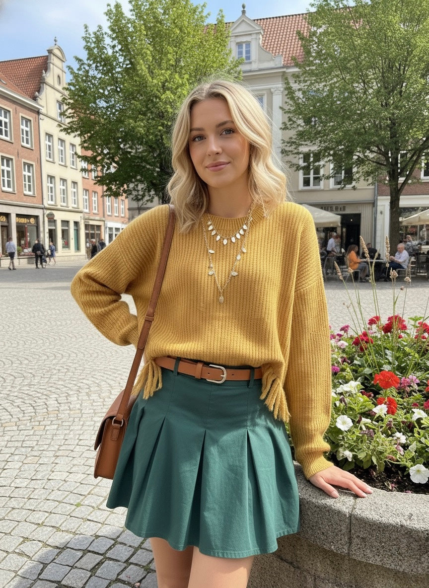 Golden Hour Fringe Sweater