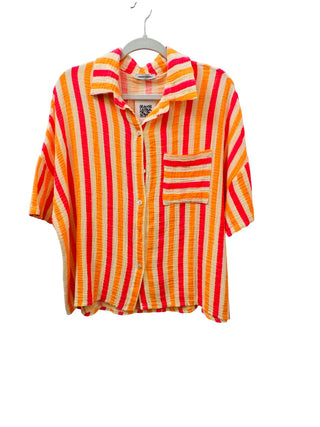 Italian Cotton Striped Button-Up Shirt