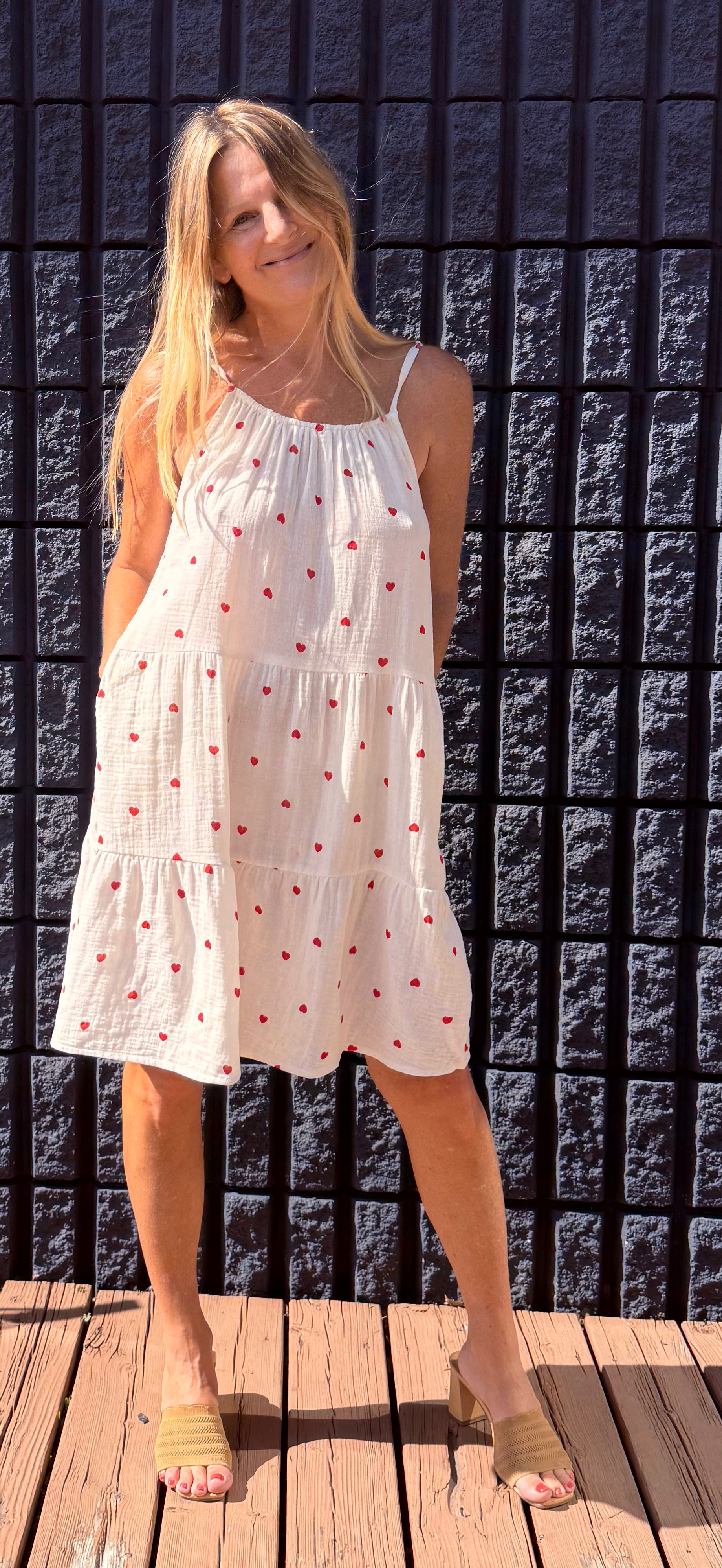 Love Bug Cotton Mini Dress with Pockets