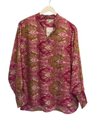 Lindon Cherry Silk Blouse