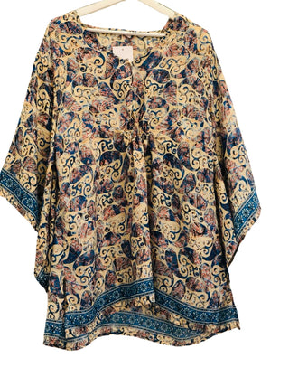 Sissi Blue Silk Kaftan