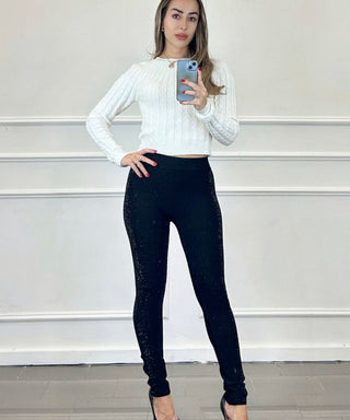 Kelsy Stretch Lurex Pants