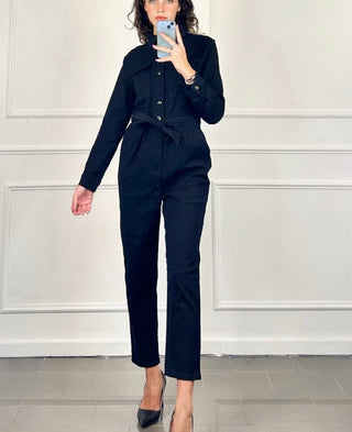 Renna Long sleeve Button Down Jumpsuit