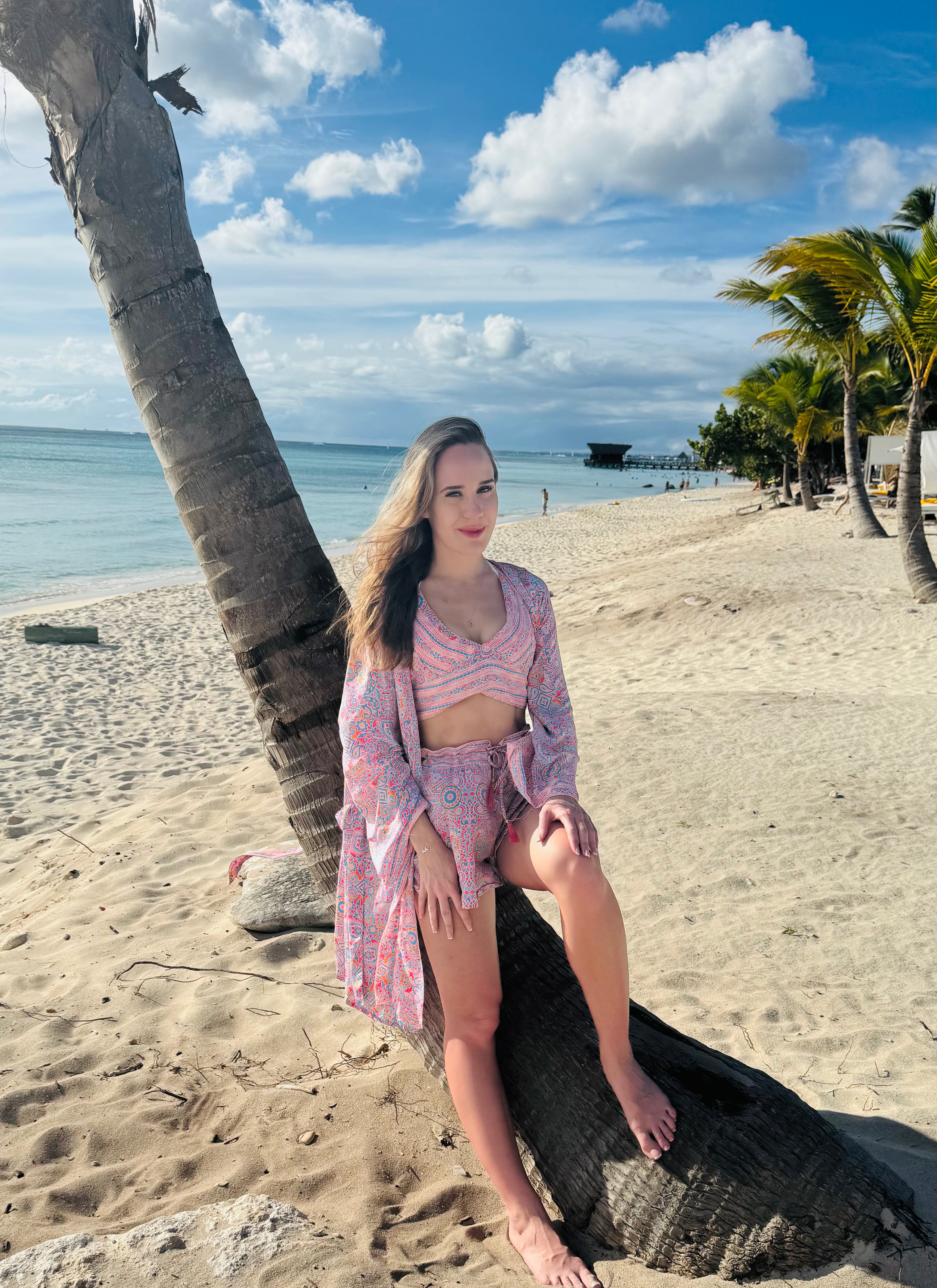 Cali Pink Silk Blend 3 piece Set