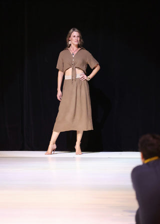 Talia Cotton linen skirt