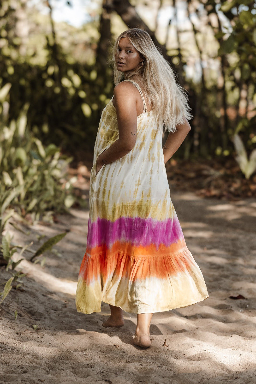 Santorini Pink Sleeveless Dress
