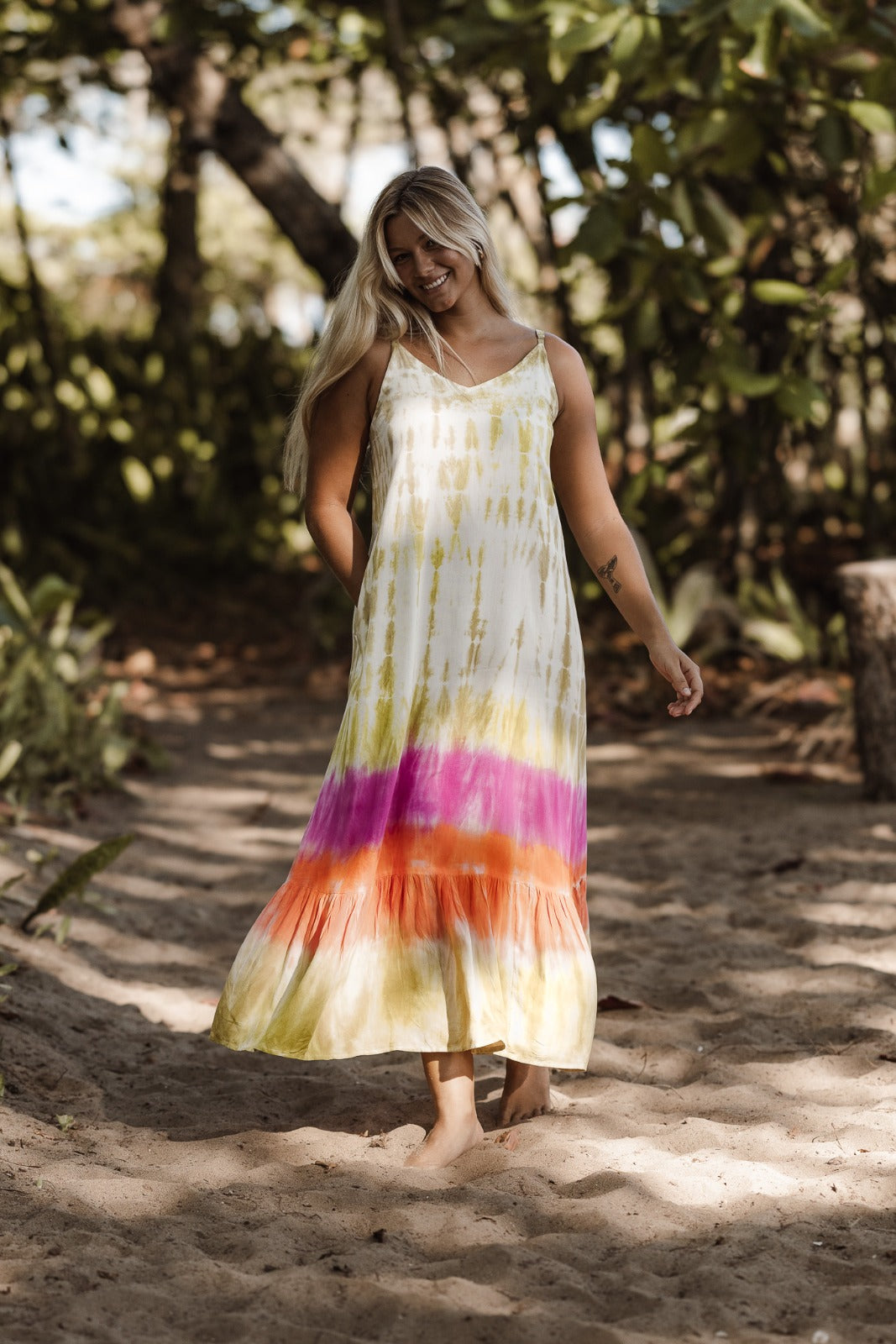 Santorini Pink Sleeveless Dress
