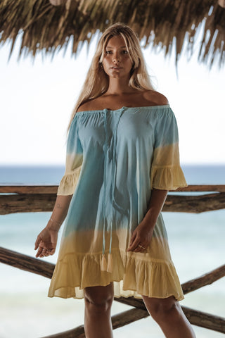 Lisbon Off-The-Shoulder Short Dress