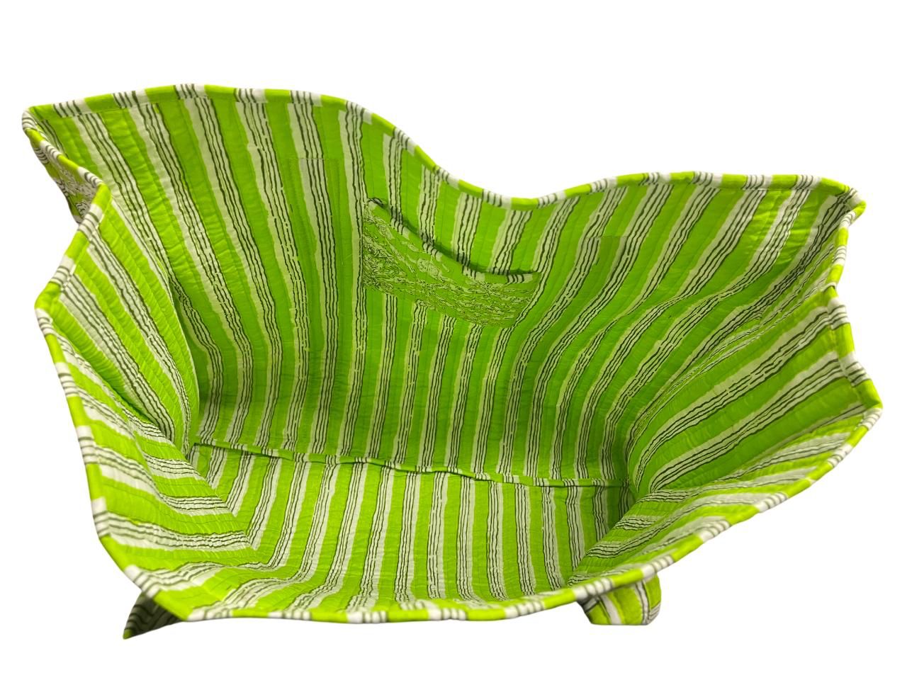 Lime Zest Reversible Quilted Tote Bag