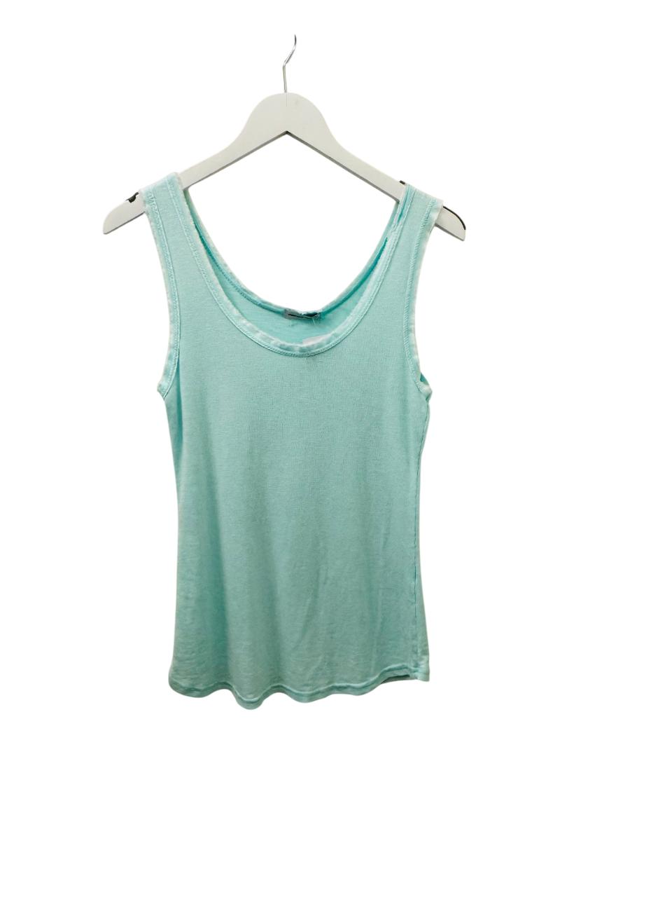 Light Italian Frayed Tank Top