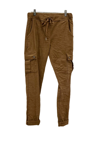 Corduroy Cargo Joggers made in Italy