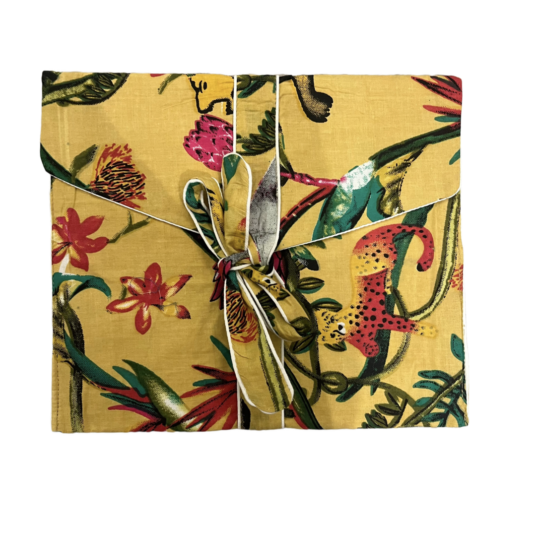 Liza Long Sleeve 100% Cotton Printed Pajama Set with matching bag-many more prints in store