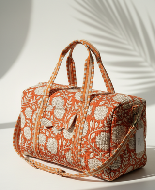 The Sunset Bloom Quilted Duffle