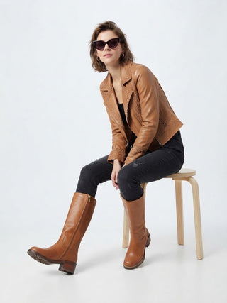 The Contour Knee Boot- Tan