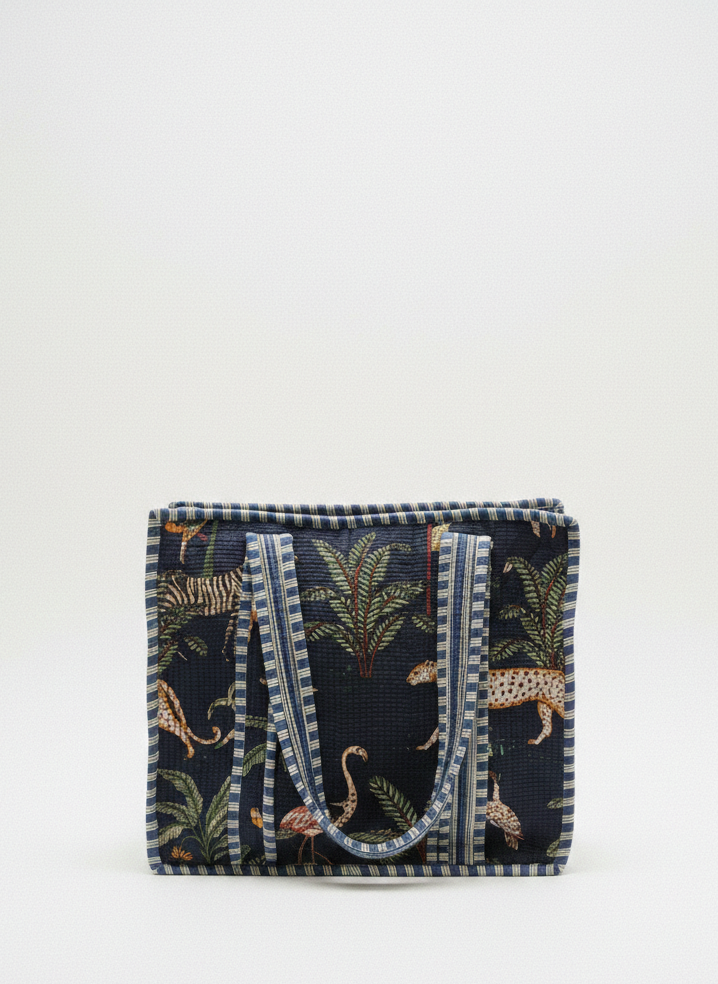 Jungle Tapestry Quilted Tote
