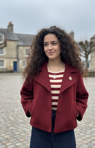 The Classic Burgundy Short Coat