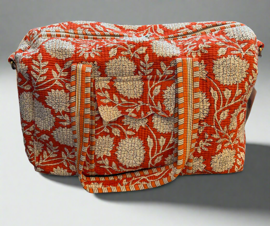 The Sunset Bloom Quilted Duffle