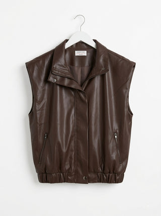 The Maverick Faux Leather Vest