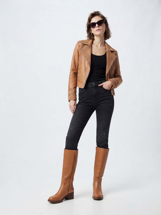 The Contour Knee Boot- Tan