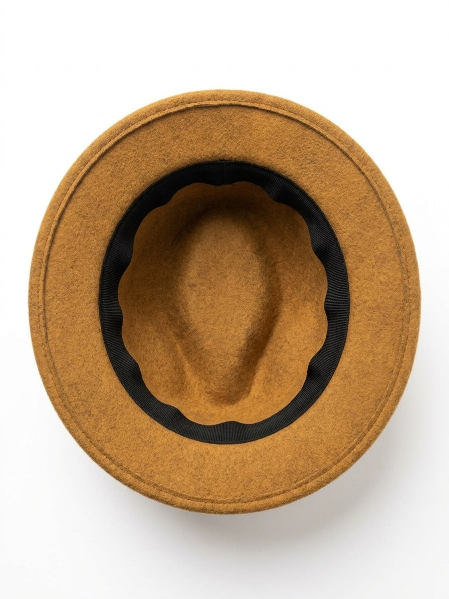 Wool Plaid Bucket Hat - Mustard Yellow
