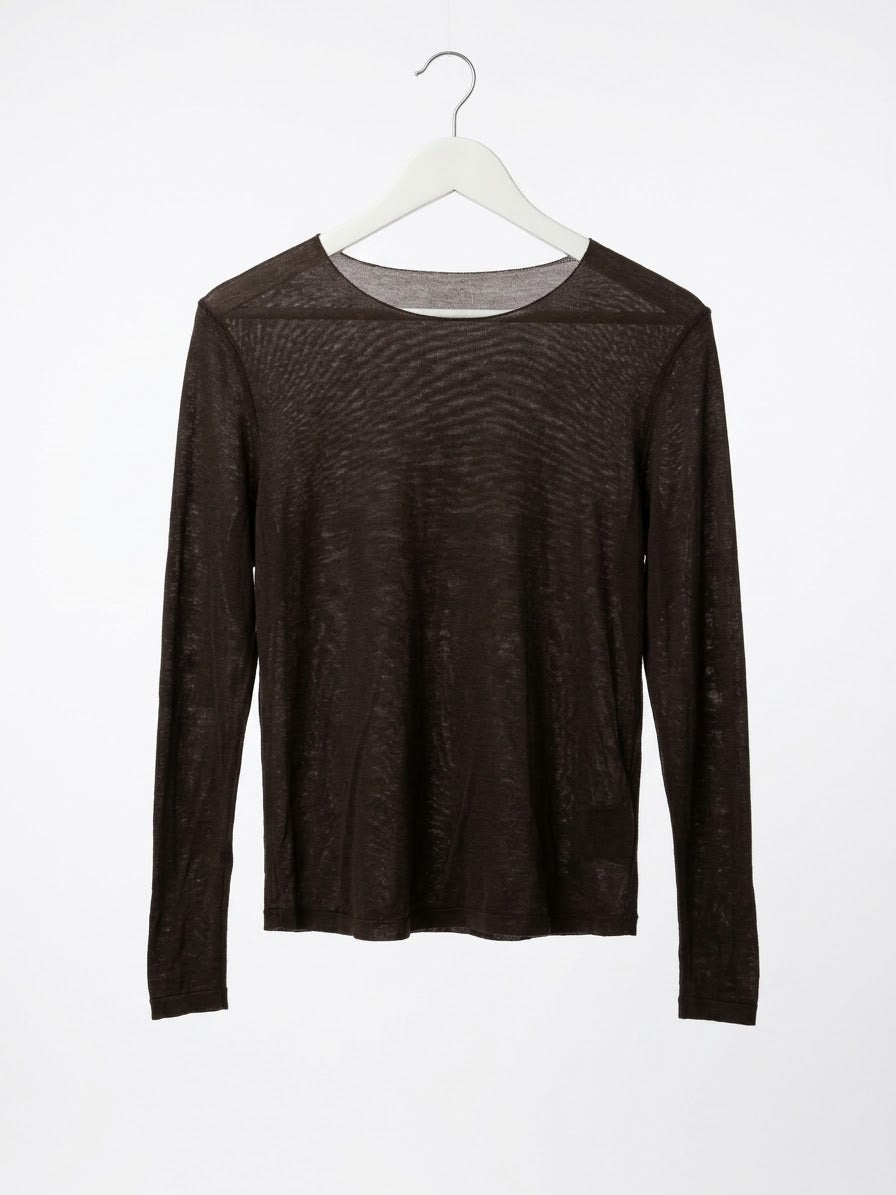 Sheer Layering Top - Dark Brown