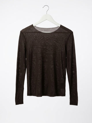Sheer Layering Top - Dark Brown