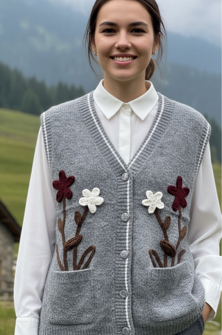 Meadow Flower Knit Vest