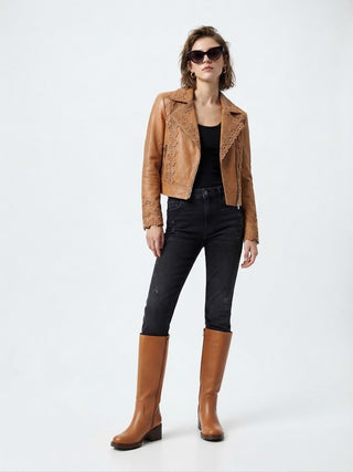 The Contour Knee Boot- Tan