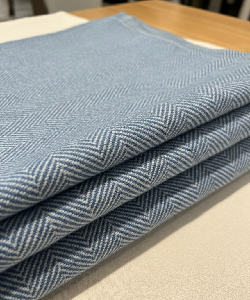The Serenity Cashmere Blend Throw- Blue