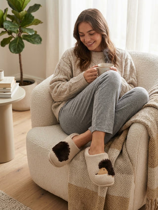 Cozy Hedgehog Chunky Knit Slippers