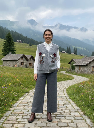 Meadow Flower Knit Vest