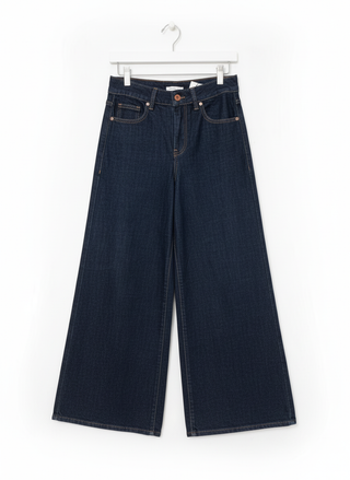 Wide-Leg Denim Culottes