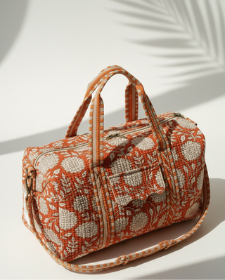 The Sunset Bloom Quilted Duffle