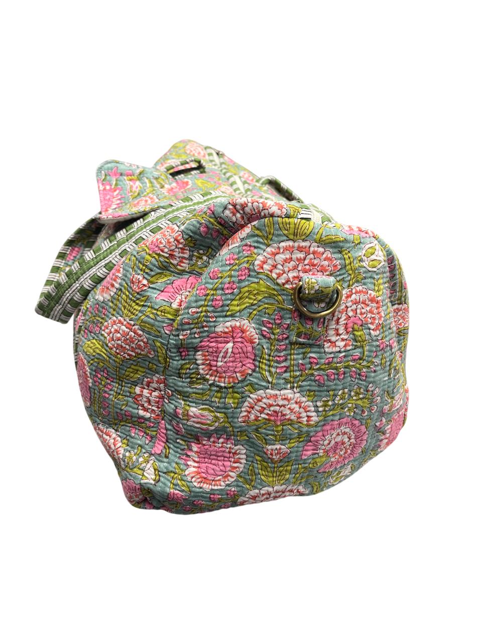 Mint dreams Quilted Cotton Duffle Bag