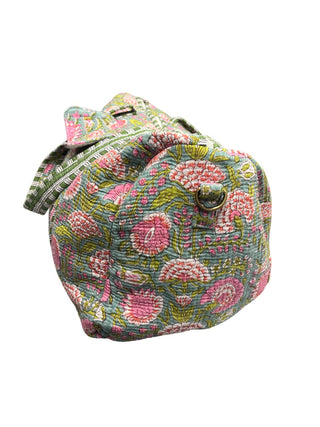 Mint dreams Quilted Cotton Duffle Bag