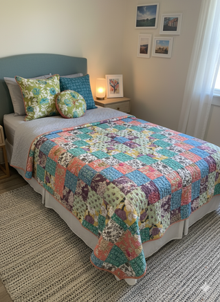 Patchwork Petals Reversible Quilt
