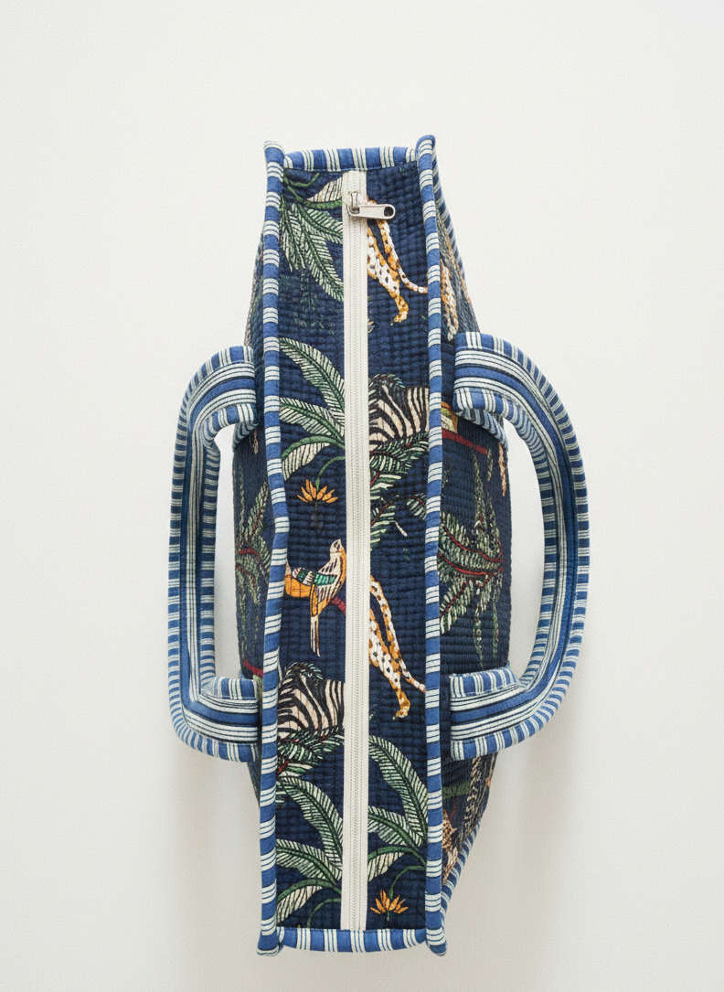 Jungle Tapestry Quilted Tote