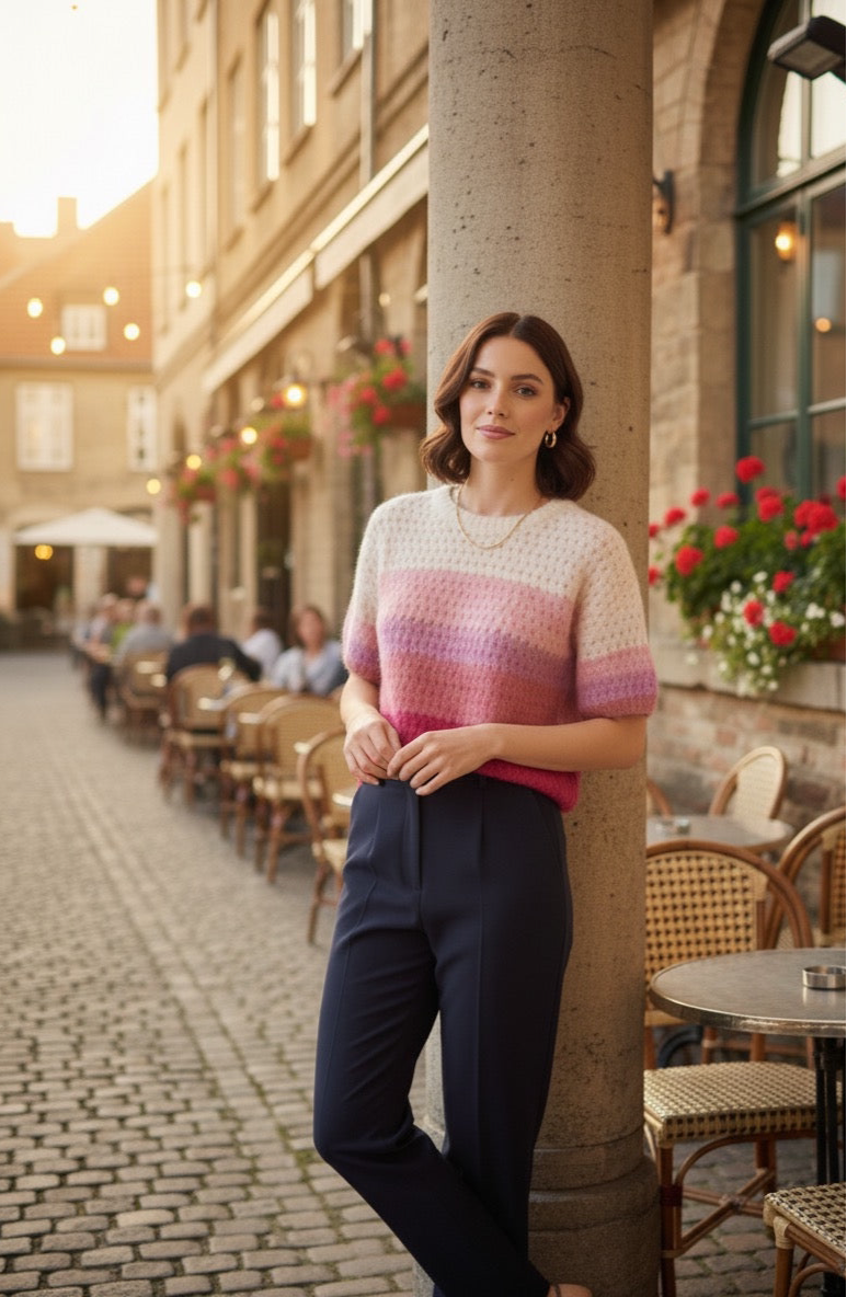 The Cloudscape Sweater- Pink