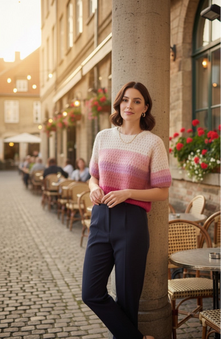 The Cloudscape Sweater- Pink